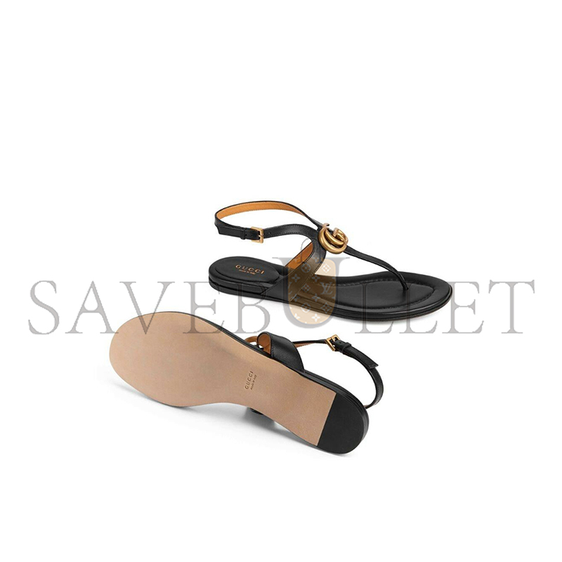 GUCCI MARMONT LEATHER SANDALS